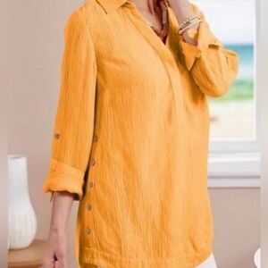 Soft Surroundings Yellow Blouse